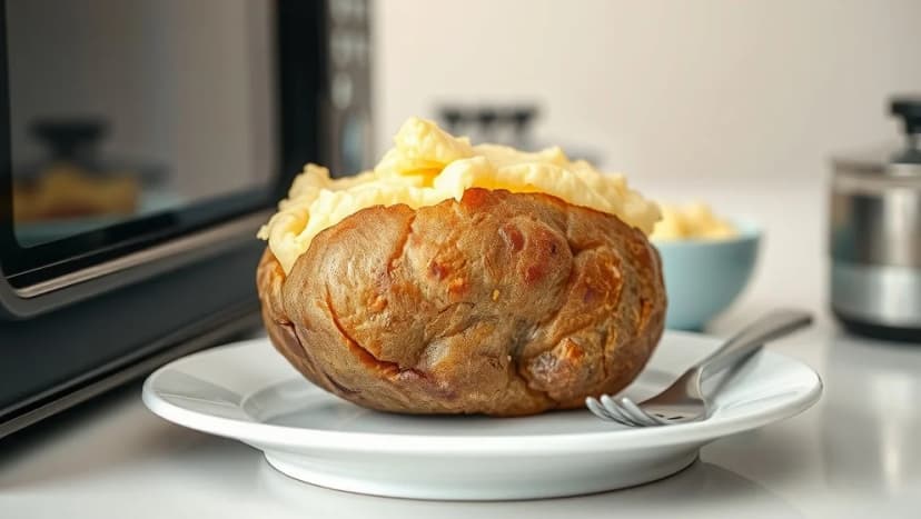 Bakad potatis i micro på bara några minuter